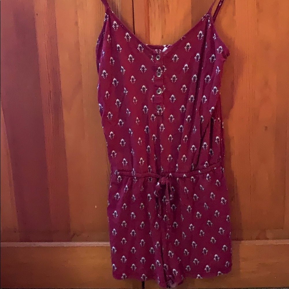 a maroon summer romper
